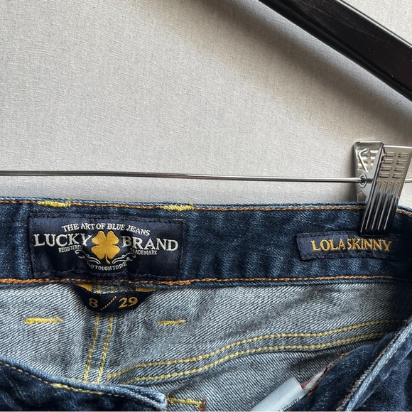Lucky Brand Lola Skinny Dark Blue Denim Jeans Sz 29 - Picture 3 of 14